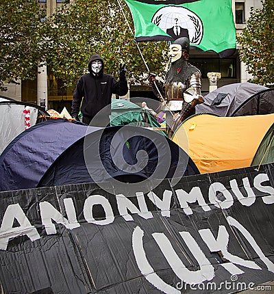 Occupy London Stock Exchange Editorial Stock Photo