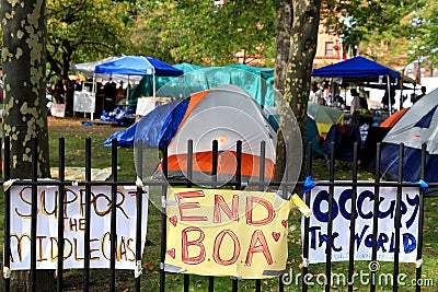 Occupy Providence protest Editorial Stock Photo