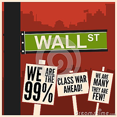 Occupy Wall Street Vector Illustration