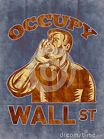 Occupy Wall Street American Worker Stock Photo