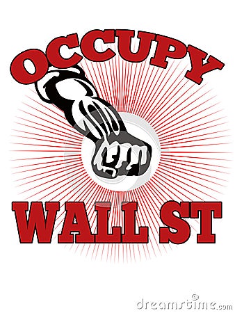 Occupy Wall Street American Worker Cartoon Illustration