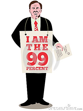 Occupy Wall Street I am 99 percent Stock Photo