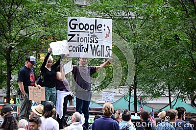 Occupy Wall Street Protest Editorial Stock Photo