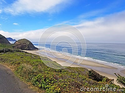 Ocean Beach Near Yachats Oregon Stock Photo