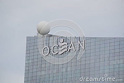 Ocean casino resort facade sign Editorial Stock Photo