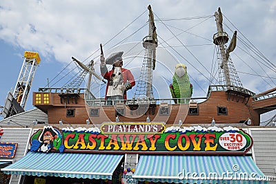 Ocean City Boardwalk in New Jersey Editorial Stock Photo
