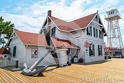 The Iconic, Life Saving Station Museum in Ocean City Maryland Editorial Stock Photo