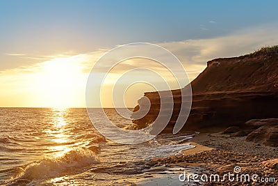 Ocean coast at the sunrise Stock Photo