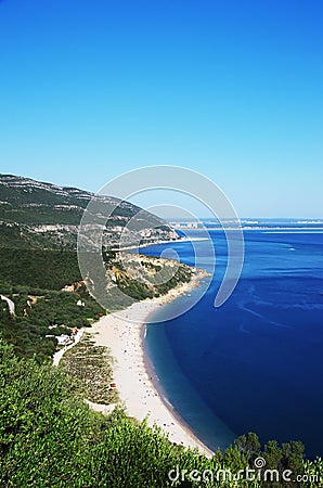 Ocean Coastal Landscape of Nature Park Arrabida Stock Photo