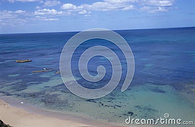 Ocean with coral reef Stock Photo