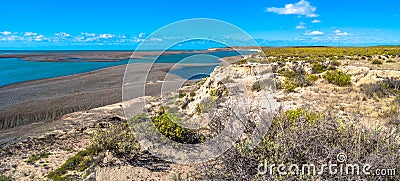 Ocean cost landscape of Peninsula Valdes, Patagonia, Argentina Stock Photo