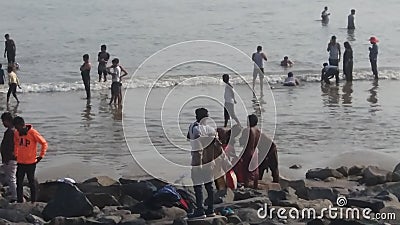 Ocean current and wave at Digha Sea Beach In India West Bengal Editorial Stock Photo