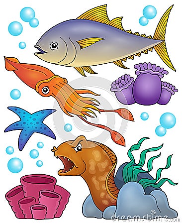 Ocean fauna topic set 2 Vector Illustration