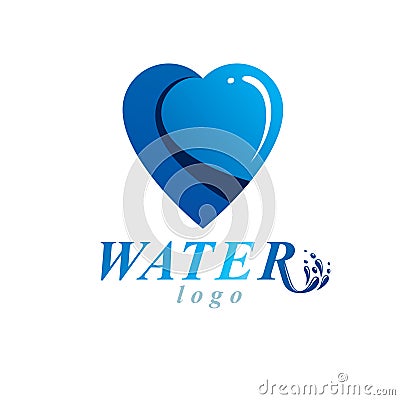 Ocean freshness theme vector symbol for use in mineral water adv Vector Illustration