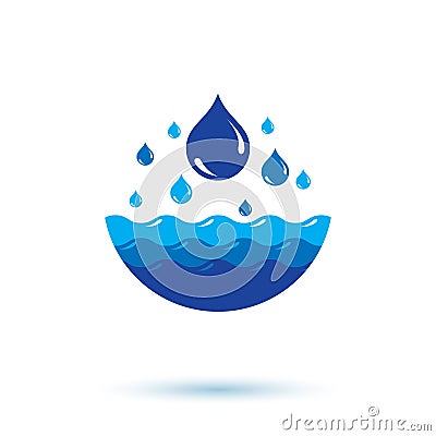 Ocean freshness theme vector symbol for use in mineral water adv Vector Illustration