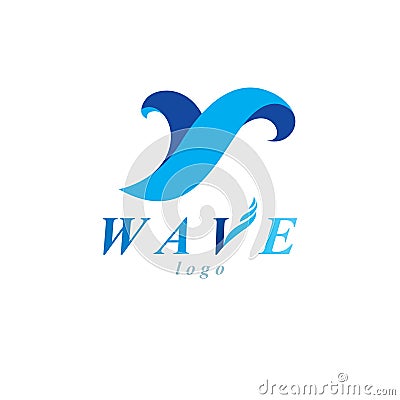 Ocean freshness theme vector symbol for use in mineral water adv Vector Illustration