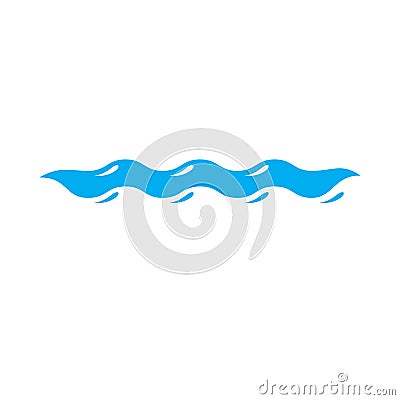 Ocean freshness theme vector symbol, water wave illustration. Vector Illustration