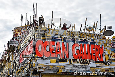 Ocean Gallery Poster World at Ocean City, Maryland Editorial Stock Photo