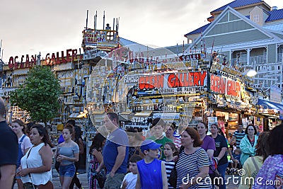 Ocean Gallery Poster World at Ocean City, Maryland Editorial Stock Photo