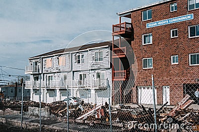 Ocean Hights Melted Siding Editorial Stock Photo