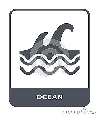 ocean icon in trendy design style. ocean icon isolated on white background. ocean vector icon simple and modern flat symbol for Vector Illustration