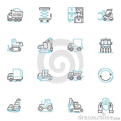 Ocean marine linear icons set. Blue, Waves, Salty, Coral, Seashells, Seagulls, Currents line vector and concept signs Vector Illustration