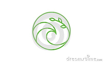 wave natural logo Vector Illustration