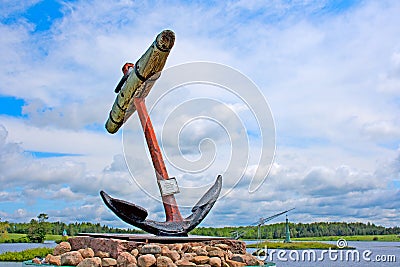 Ocean Sailing Ship Anchor From 1650 Stock Photo