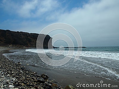 Ocean scene Long Beach Stock Photo
