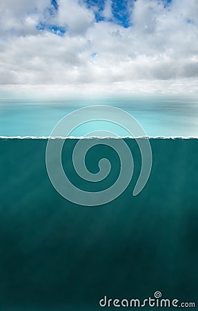 Ocean Sea Nautical Underwater Background Stock Photo