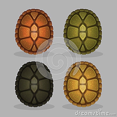 Ocean sea turtle shells Vector Illustration