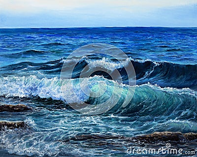 Ocean or sea waves Stock Photo