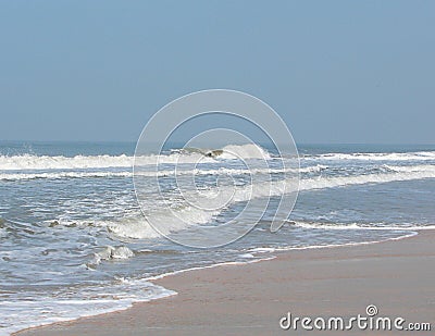 Ocean with Serene Beach - Payyambalam Beach, Kannur, Kerala, India Stock Photo