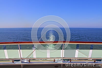 Ocean ship wake trail Stock Photo