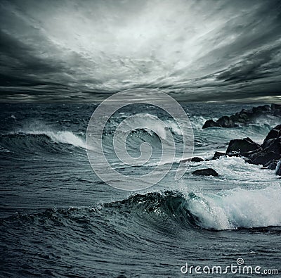 Ocean storm Stock Photo