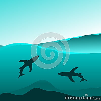 Ocean. Vector Illustration