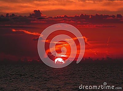 Ocean sunset Stock Photo