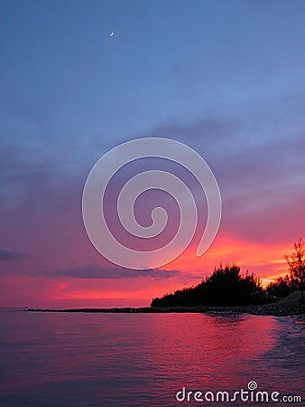 Ocean Sunset Stock Photo