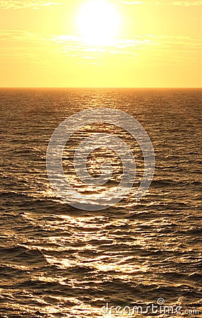 Ocean sunset. Stock Photo