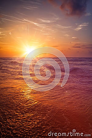 Ocean sunset Stock Photo