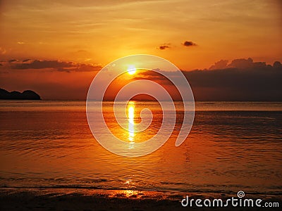ocean and sunset Stock Photo