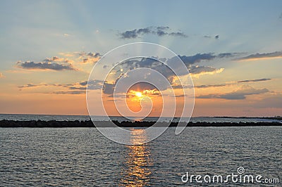 Ocean sunset Stock Photo