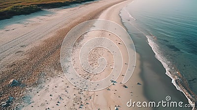 ocean surf waves on a wild beautiful beach generative ai Stock Photo