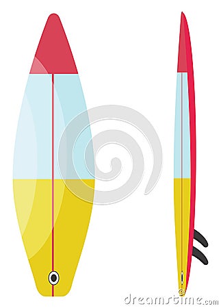 Ocean surfboard, icon Vector Illustration