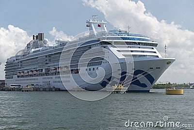 Island Princess berthed at the Crucero Monarch Pullmantur, Cartagena Editorial Stock Photo