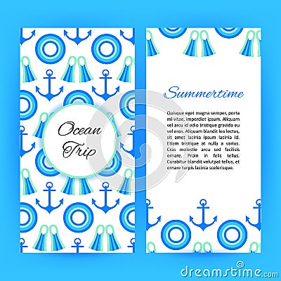 Ocean trip flyer Vector Illustration