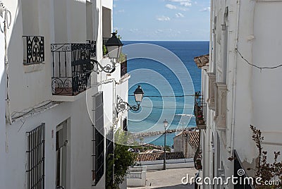 Ocean view in Altea, Costa Blanca - Spain Stock Photo