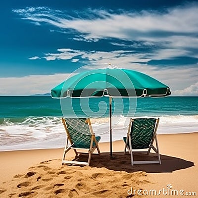 Ocean view framed by palm trees Stock Photo