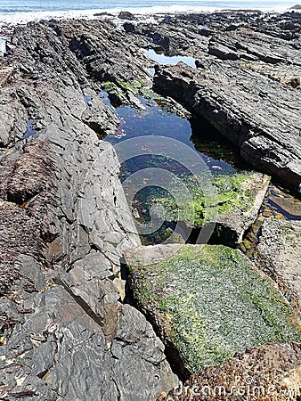 An ocean view, rock-an-oceanview Stock Photo