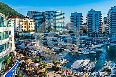 Ocean Village Marina, Gibraltar Editorial Stock Photo